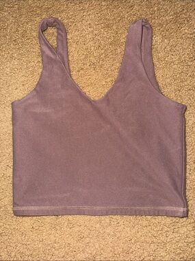 Abercrombie & Fitch Dusty Mauve V-Neck Cropped Tank
